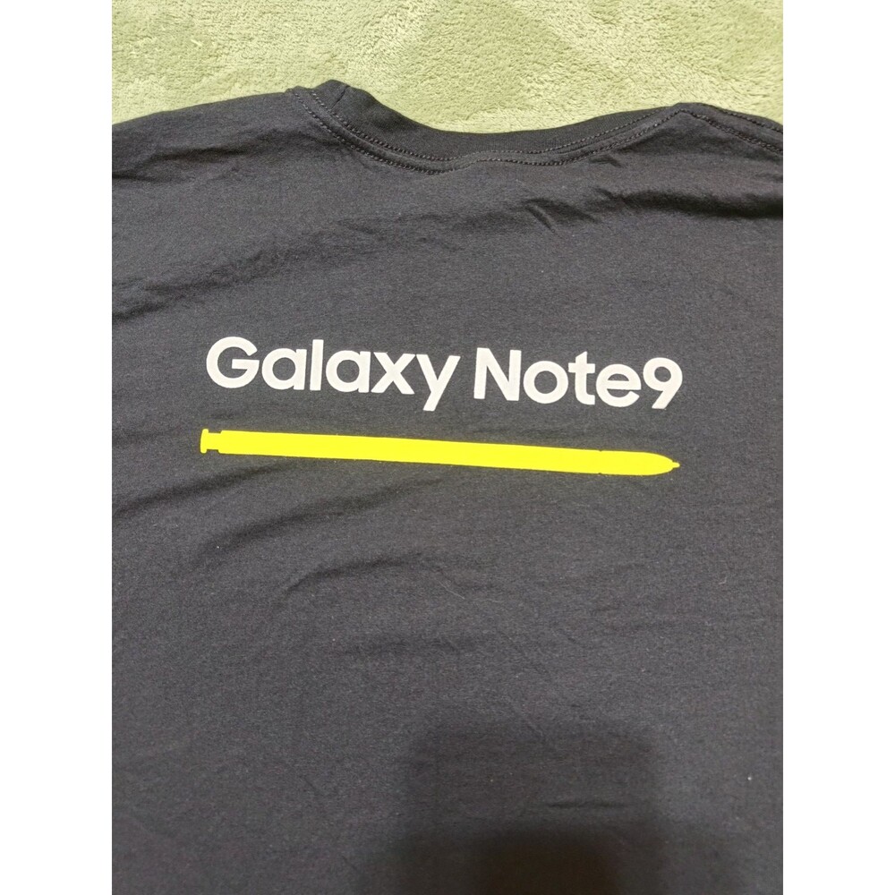 Vtg Samsung Galaxy Note 9 Shirt Mens XL Black Pocket Graphic Tech S-Pen Promo - Picture 3 of 10